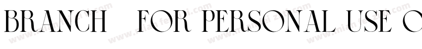 BRANCH   For Personal Use Only字体转换